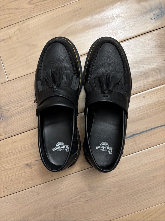 Dr. Martens Shoes - Dr. Martens Black Leather Tassel Kiltie Slip-On Loafers